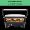 Chefman 3-in-1 Electric Indoor Panini Press & Grill, 4-Slice Sandwich Press, Opens 180° for Grilling