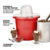 4-Quart Electric Ice Cream Maker, Red