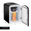 Portable 6-Can Mini Fridge - Black