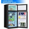 2 Doors Cold-rolled Sheet Compact Refrigerator